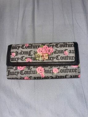 Juicy Couture Pink Rose Fold Wallet